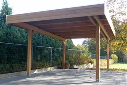 Vrijstaande carport op vier palen