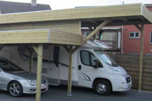 Carport met plat dak