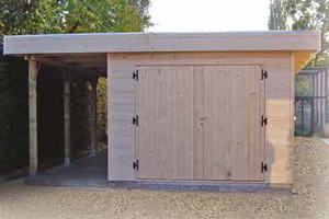 garagebox met plat dak