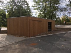 Tuinhuis met plat dak zonder ramen
